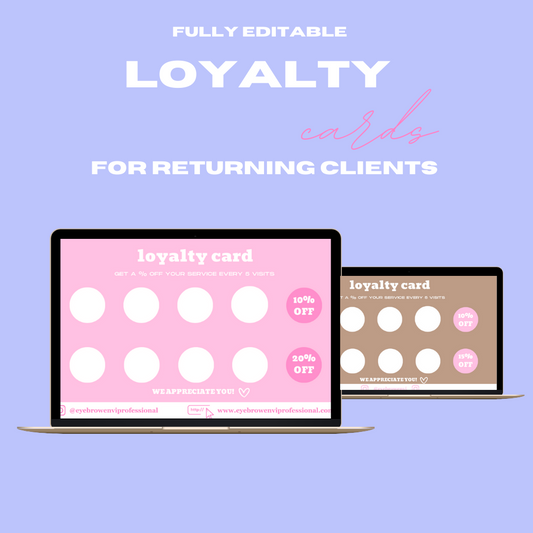 Fully Editable Client Loyalty Cards